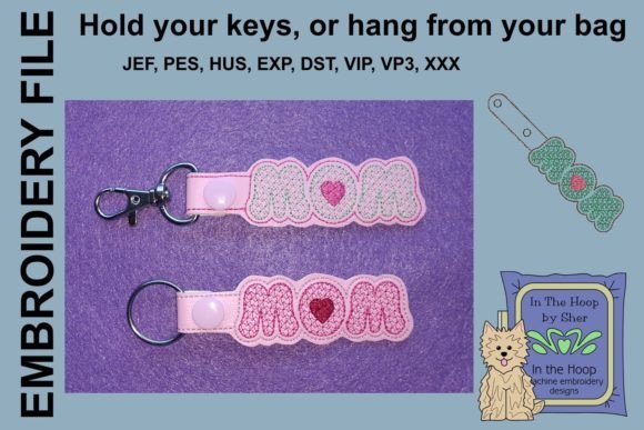 Mom Key Fob: A Heartfelt Embroidery Design