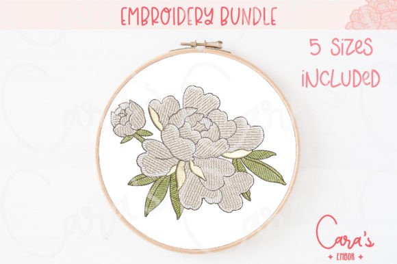 Peonies: A Beautiful Embroidery Design